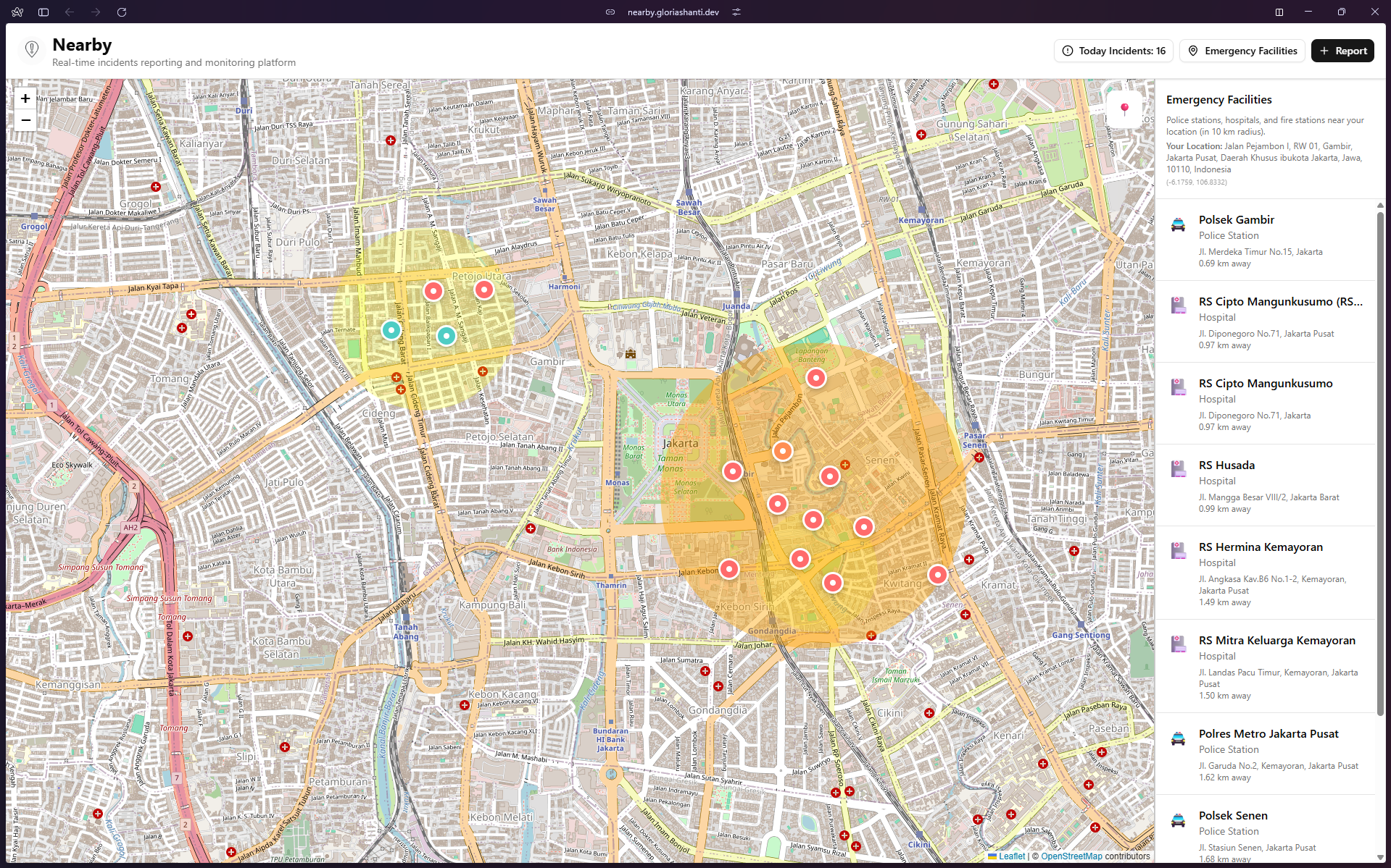 Nearby